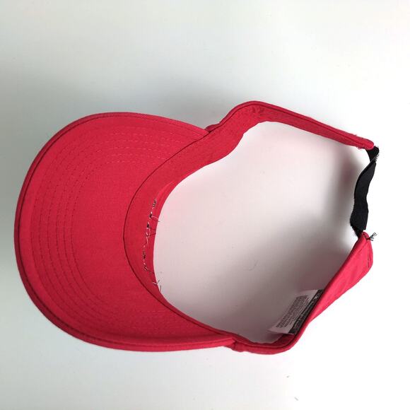Champion MLB Washington DC Nationals Sun Visor Hat, Red Adjustable Strap - Picture 5 of 7